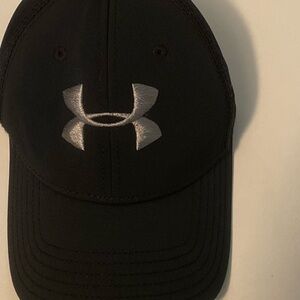 Under Armour Black Baseball Hat with Silver Logo
